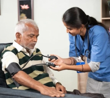 Home diabetes care including monitoring and injection support